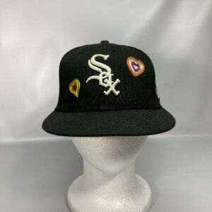 New Era 59FIFTY Chicago White Sox Stitch Heart AllOver 7 1/2 Fitted Hat Black